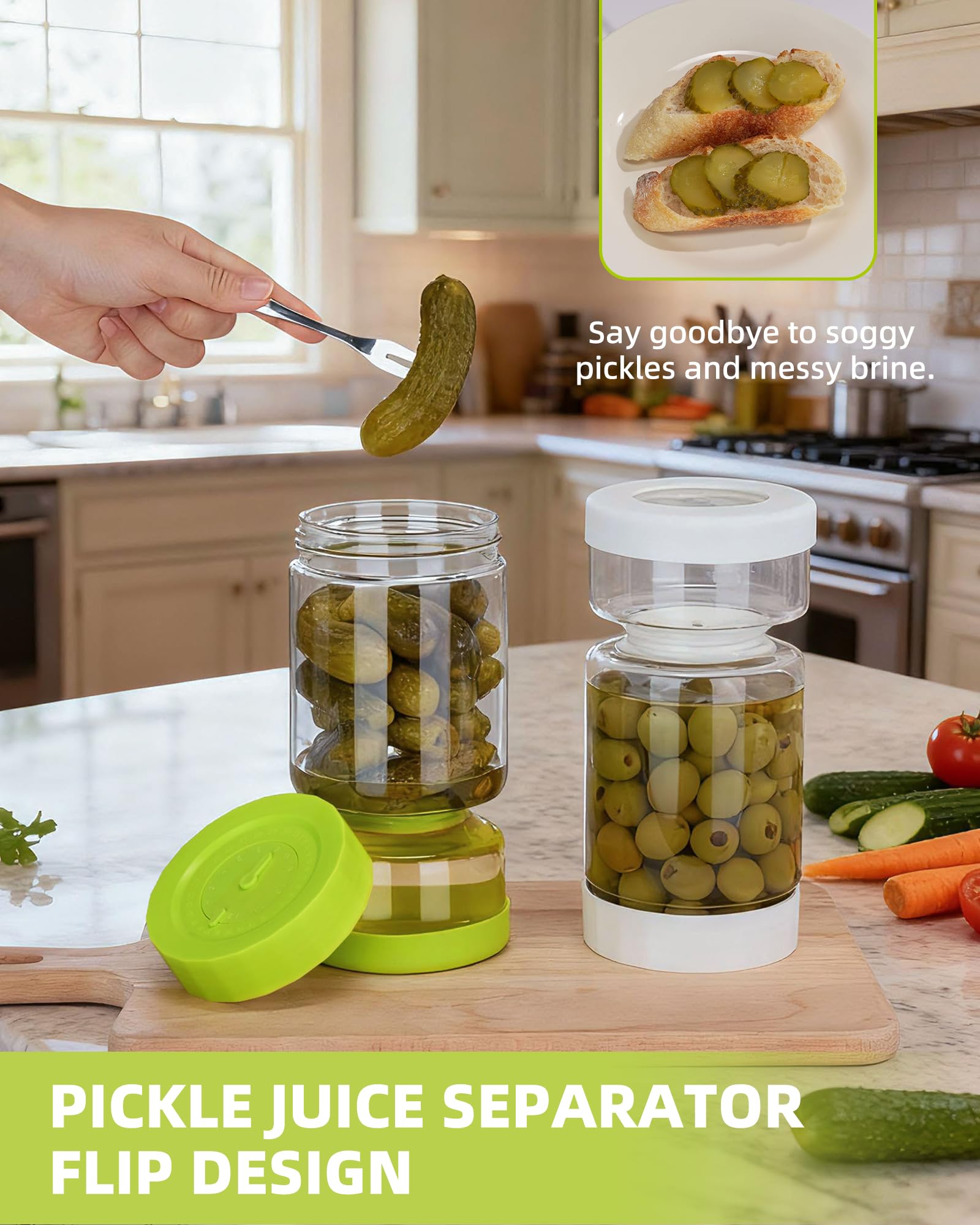 ZENS borosilicate glass body offers durable, fridge-safe storage for freshness.