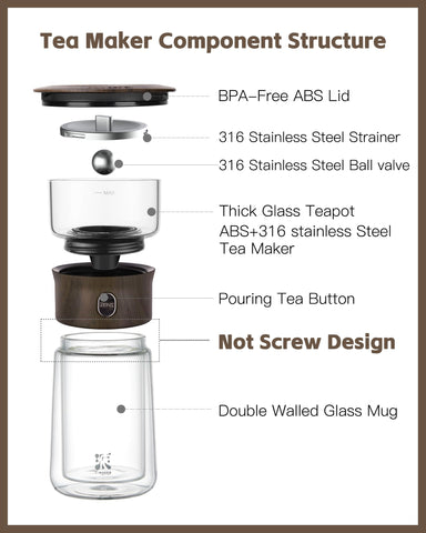 ZENS borosilicate glass teapot highlighting heat resistance and clarity