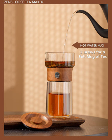 ZENS built-in infuser with 316 stainless steel filter for precise flavor.