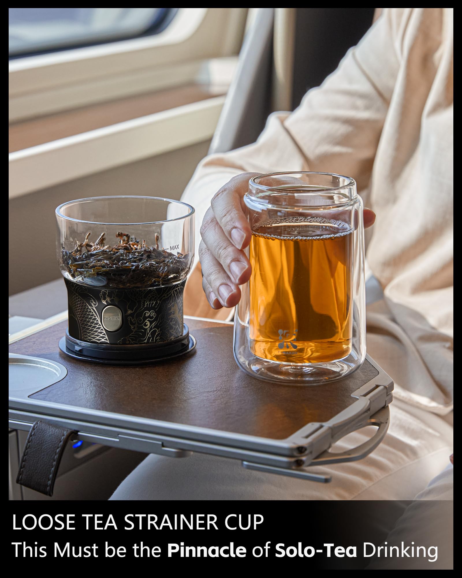 ZENS dishwasher-safe tea maker for easy cleanup after brewing.