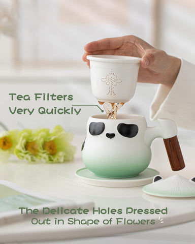 ZENS fine infuser with flower-shaped holes for deep steeping.