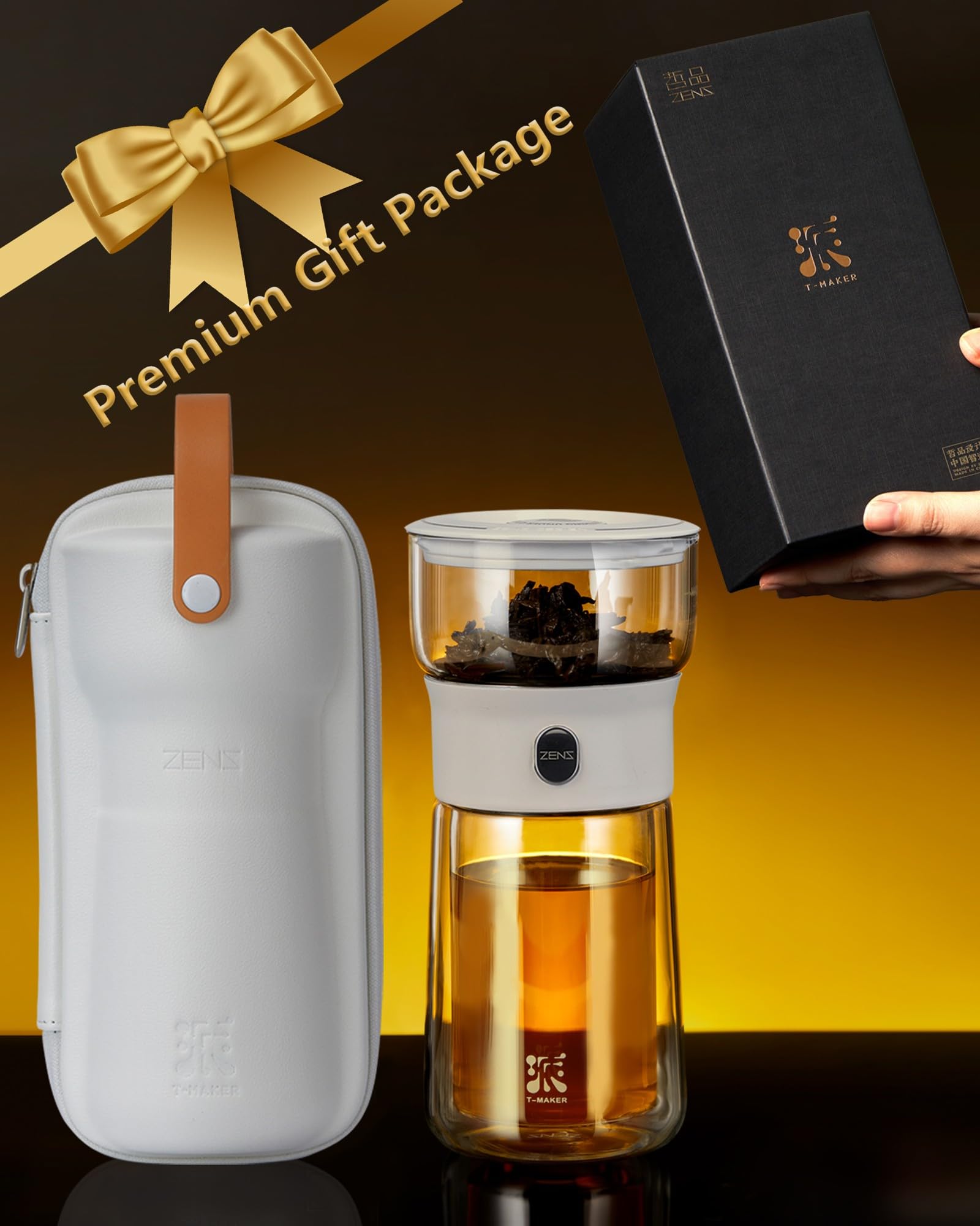 ZENS gift ready packaging box makes a stylish tea lover gift