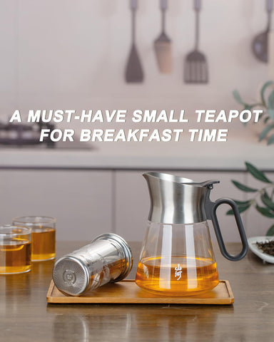 ZENS infuser with 3000+ holes for clear filtration of tea leaves