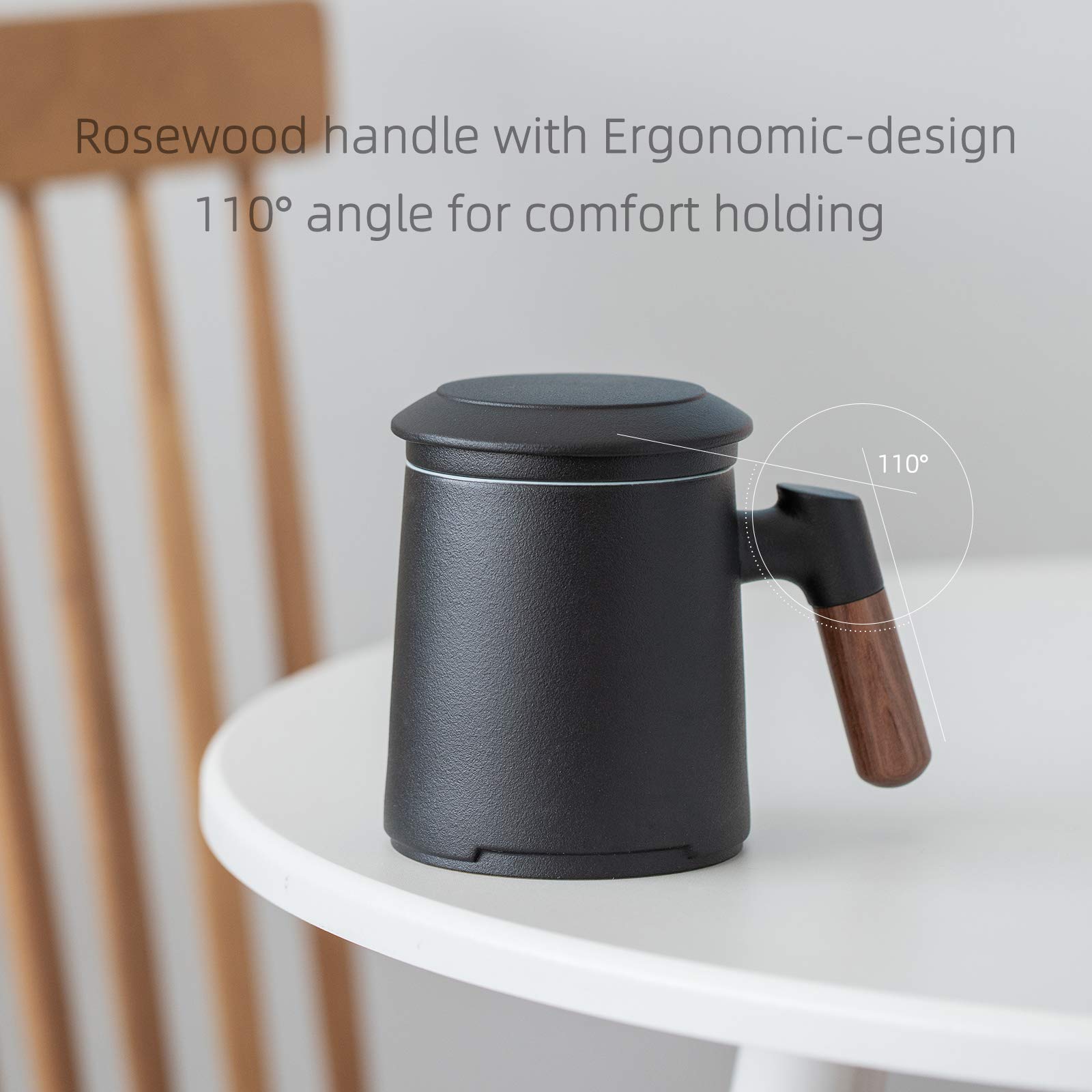 ZENS loose leaf tea steeper fits larger leaf blends for rich flavor.