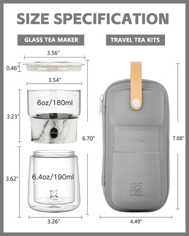 ZENS one-touch pour system enables mess-free, precise steeping.