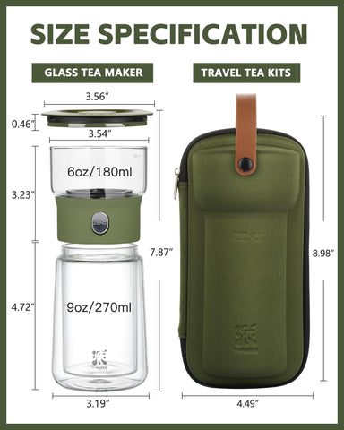 ZENS portable carrying case for travel-ready tea experiences