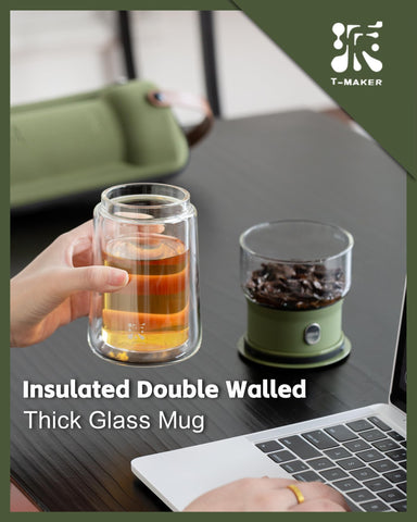 ZENS double-walled mug prevents burning fingers on hot tea
