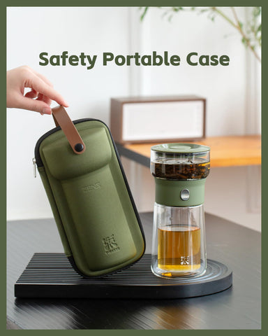 ZENS infuser teapot with insulated mug keeps tea warm longer
