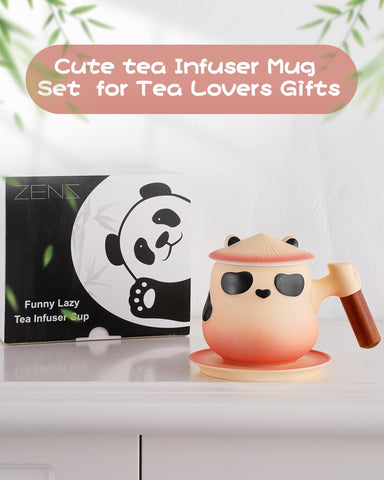 ZENS Panda Tea Mug gift box makes a ready-to-gift presentation.