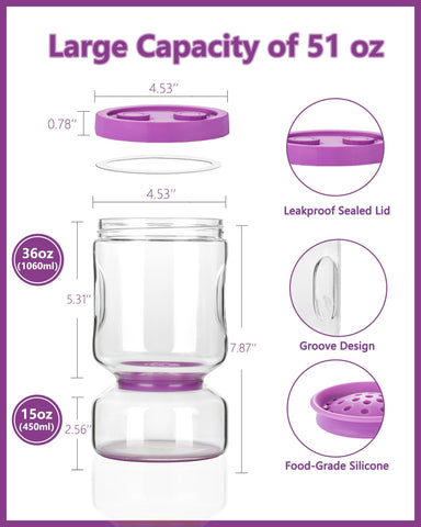 ZENS double-compartment jar keeps wet juice away from dry picks.