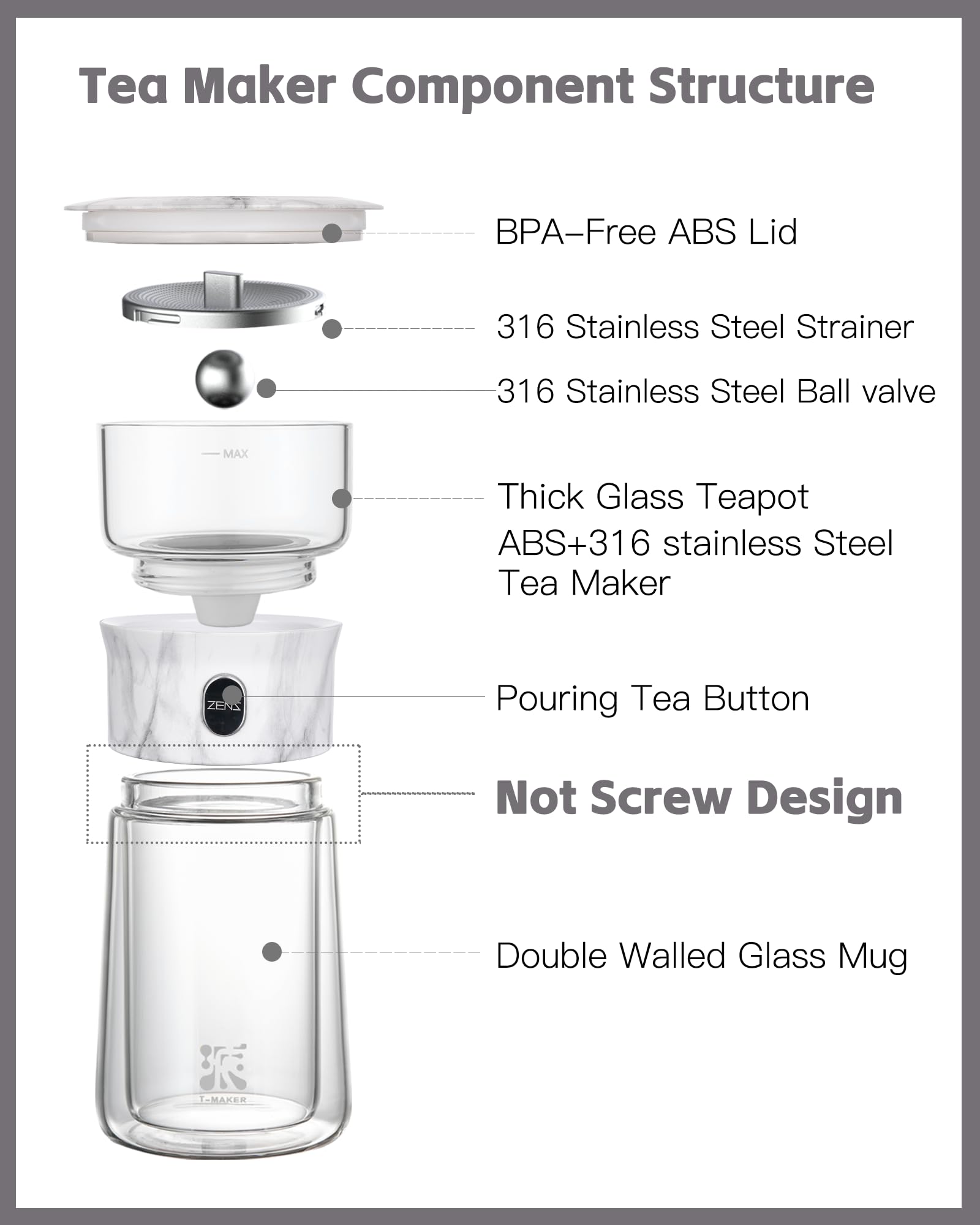 ZENS portable tea kit with carrying case for on-the-go tea moments.