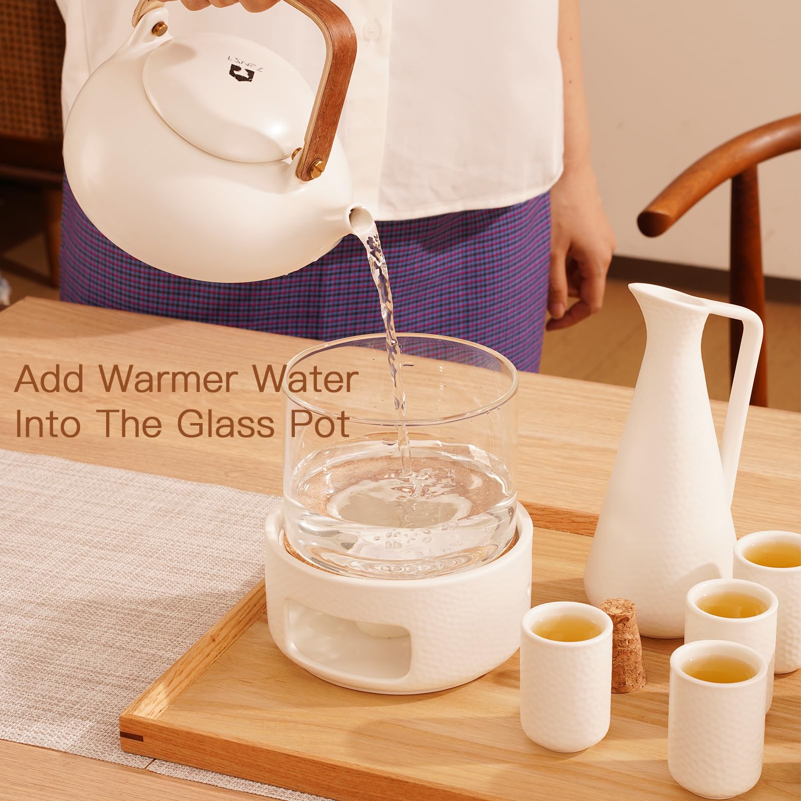 ZENS warming stove included for hot or ambient sake temperatures.