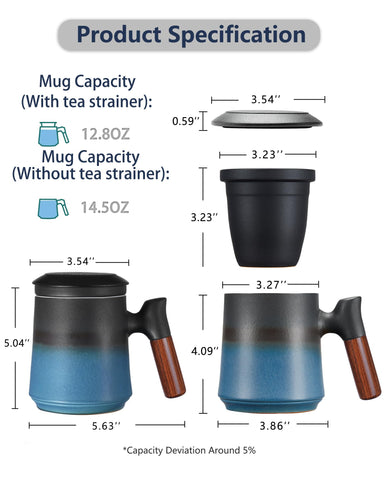 ZENS tea cup lid doubles as a coaster to catch drips after steeping