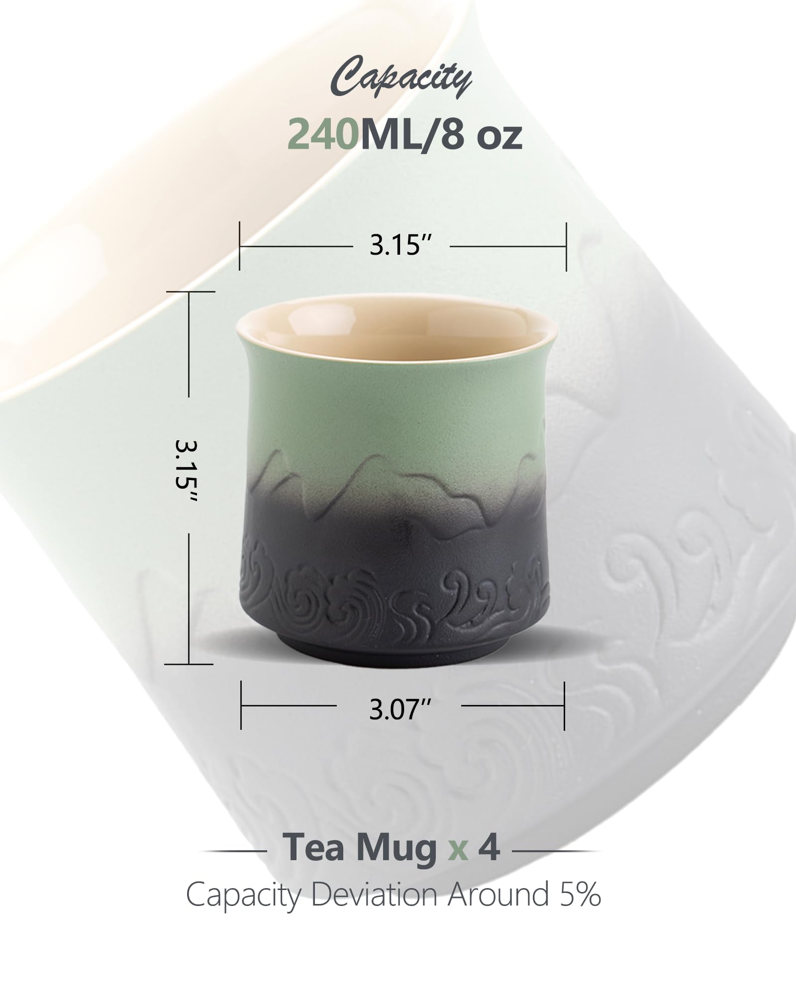 ZENS 8-ounce cup for traditional tea or matcha