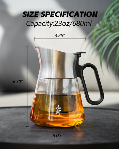 ZENS teapot with 316 stainless steel spout for durable daily use