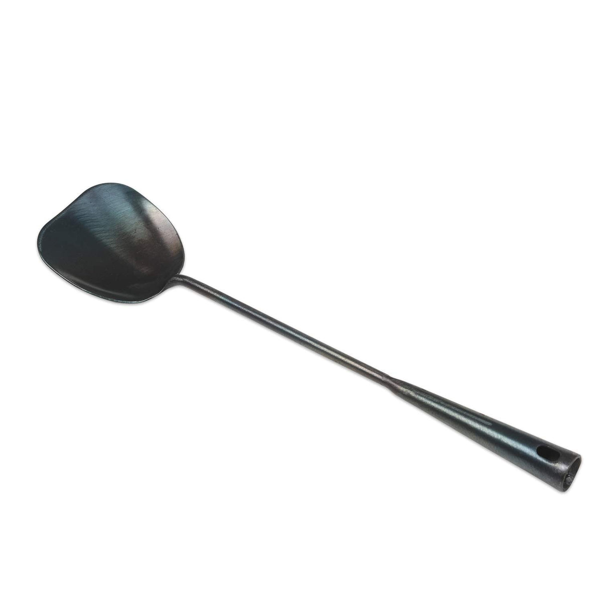 ZhenSanHuan hand-hammered carbon steel spatula with long handle for precise flipping