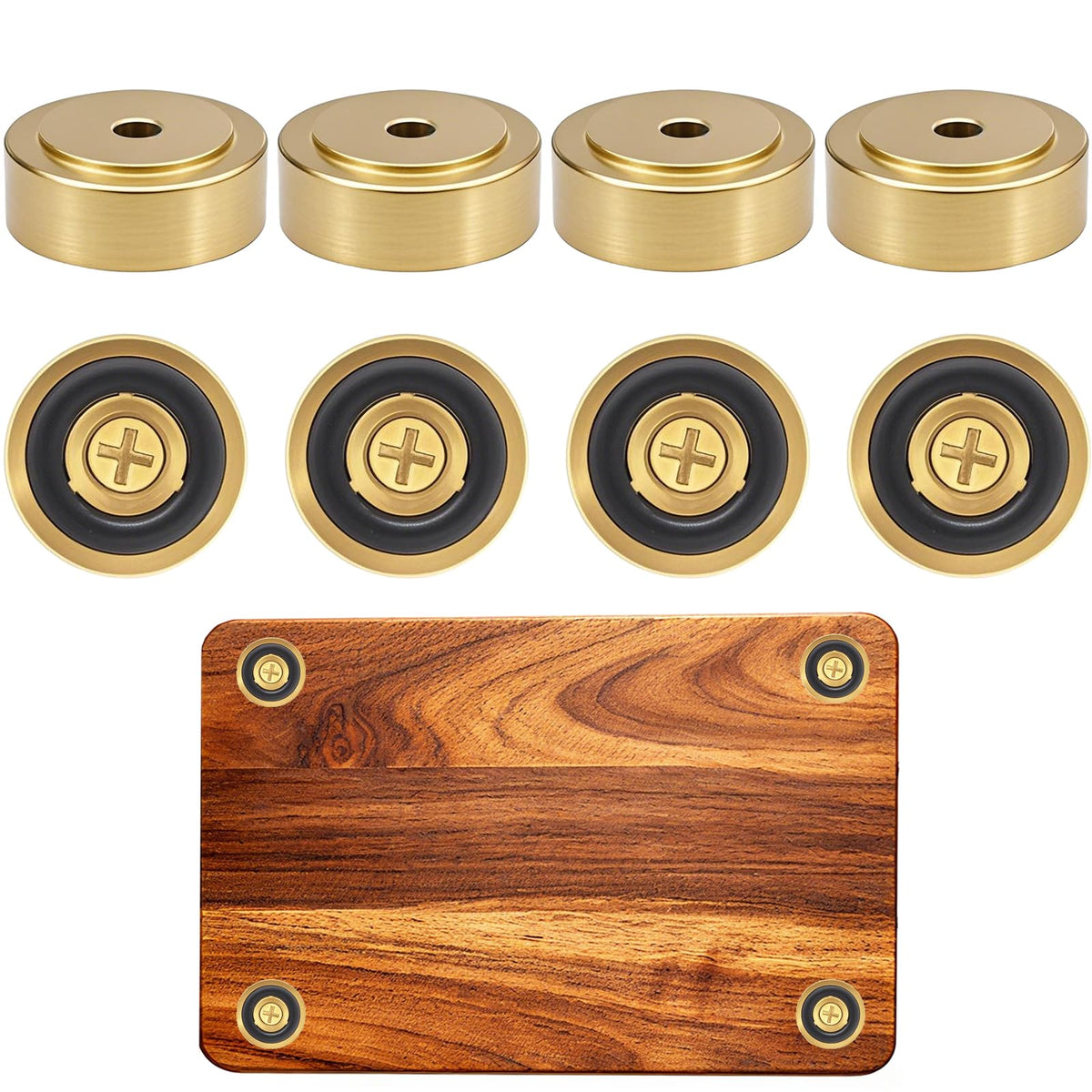 Zepkouel 8-pack brass cutting board feet for stable support and protection