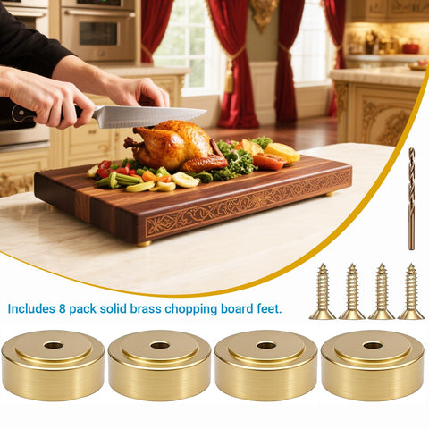 Zepkouel brass feet with rubber bottom prevent slipping on countertops