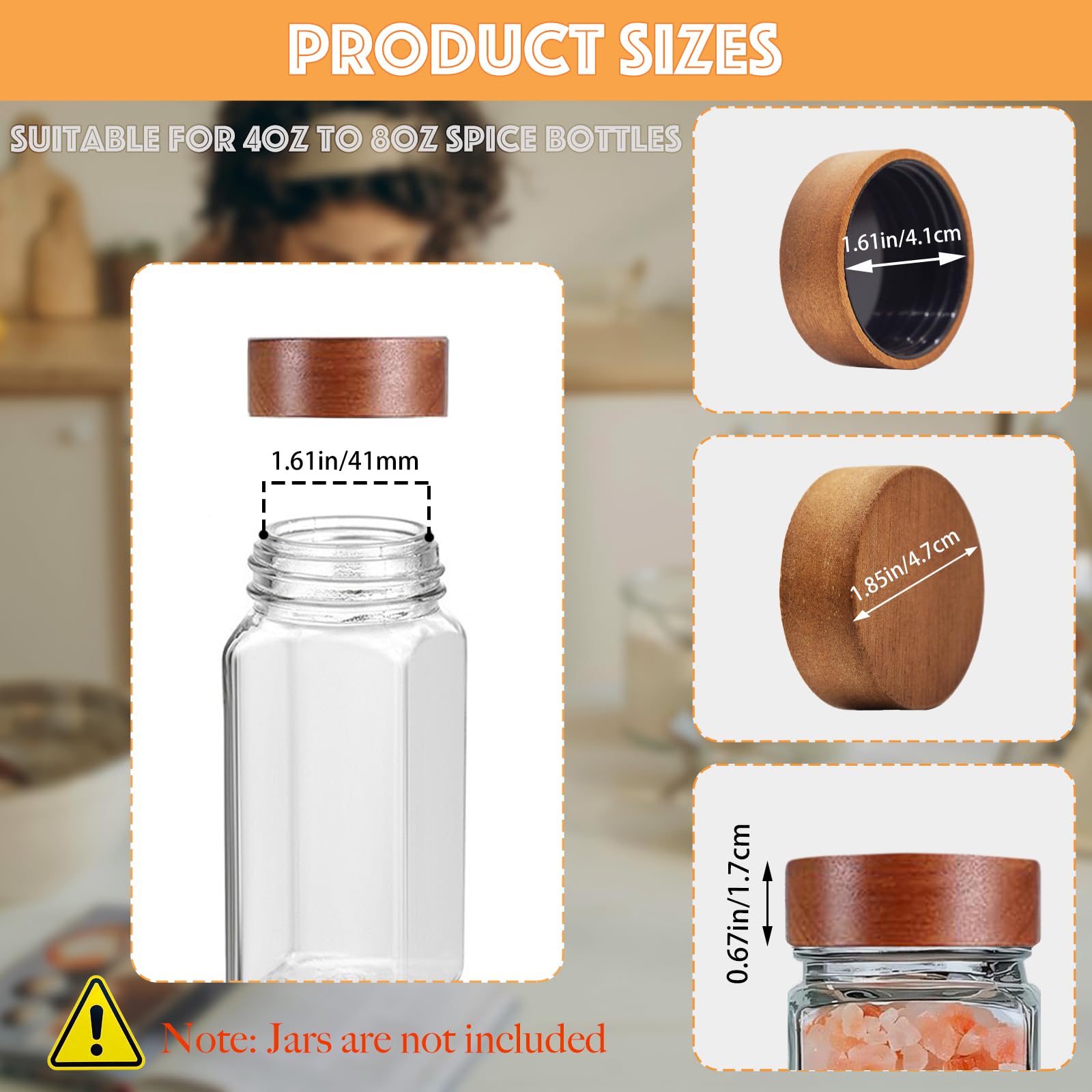 Zepkouel spice jar lid with inner liner for better sealing and freshness