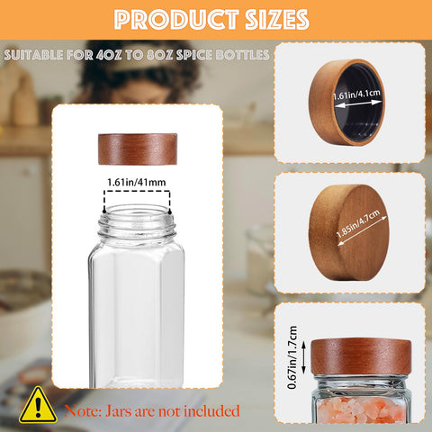 Zepkouel spice jar lid with inner liner for better sealing and freshness