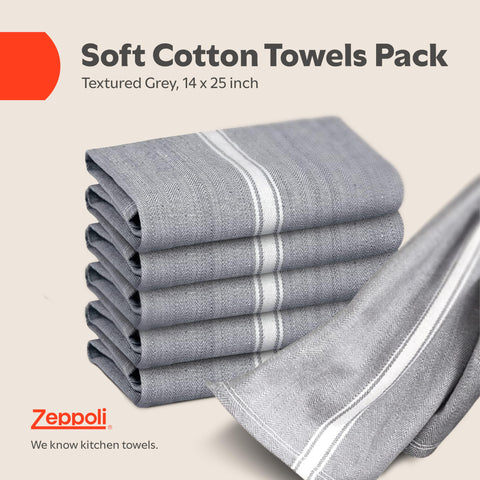 Zeppoli Classic towels 14x25 absorb spills quickly in action.