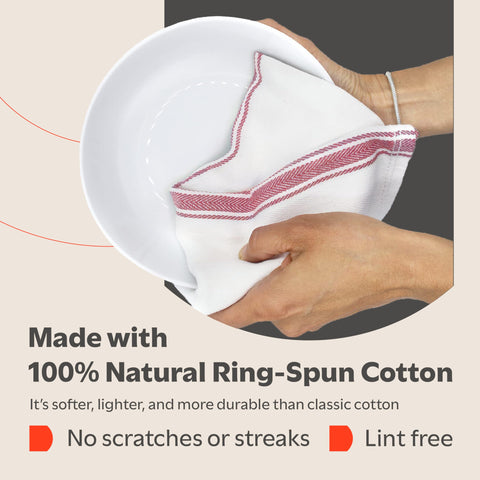 Zeppoli towels demonstrate high absorbency for quick spill cleanup in the kitchen.