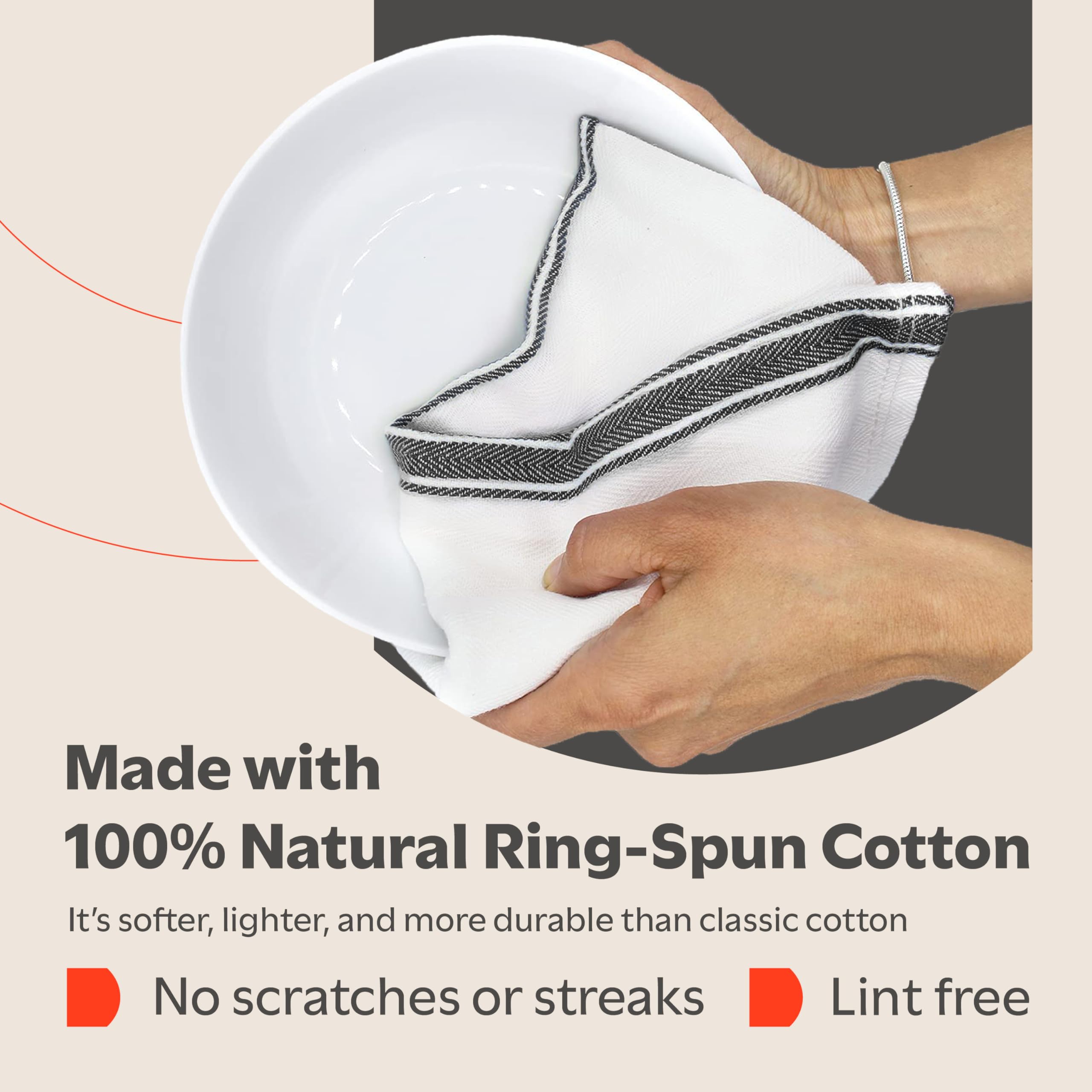 Zeppoli natural cotton towels, 15-pack, machine washable for lasting softness.