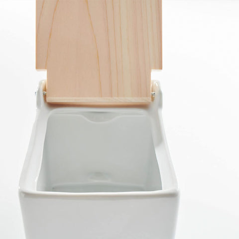 Zero Japan Bee House salt box with upcycled Hinoki lid.