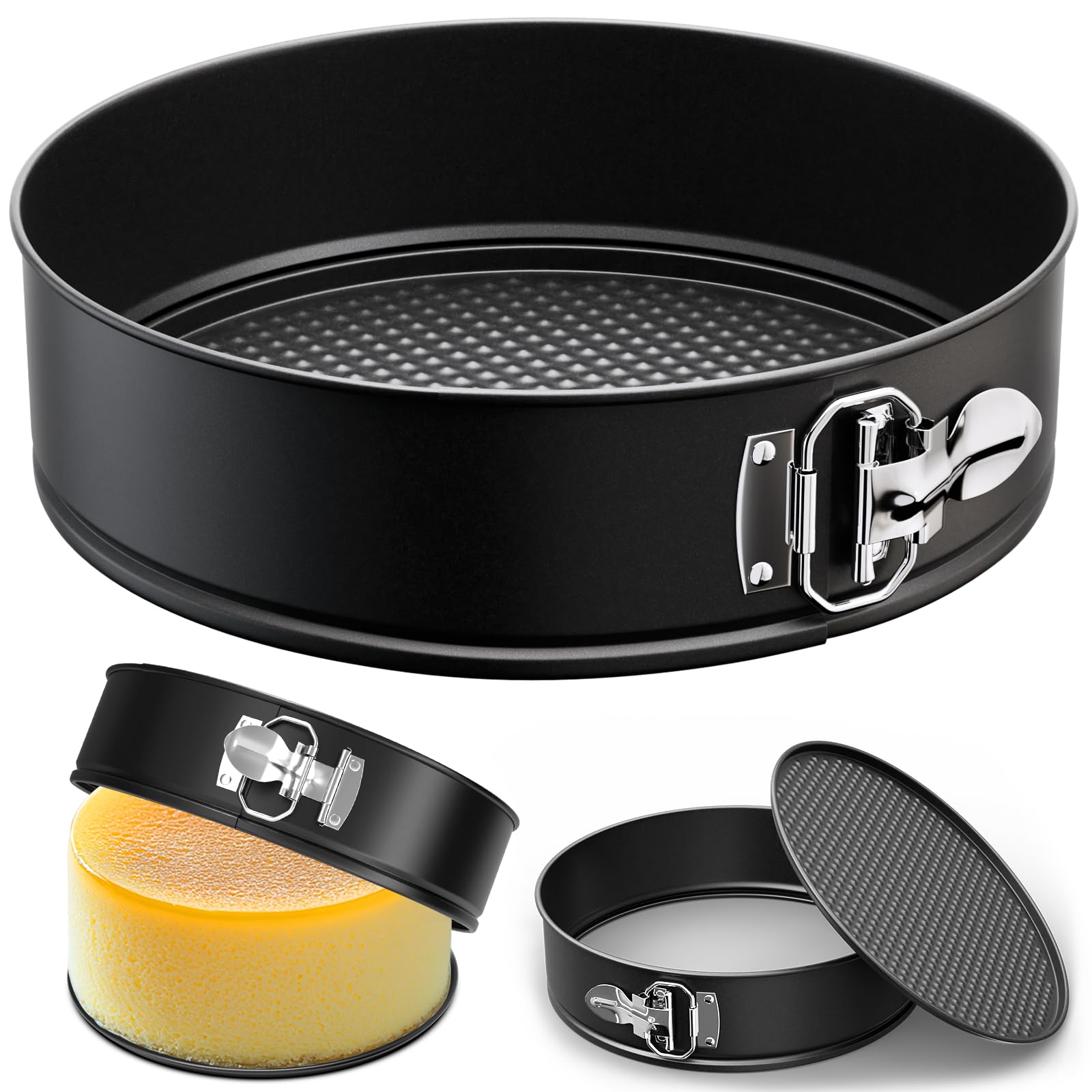 ZeroPone 10inch springform pan with removable bottom for easy release and serving.