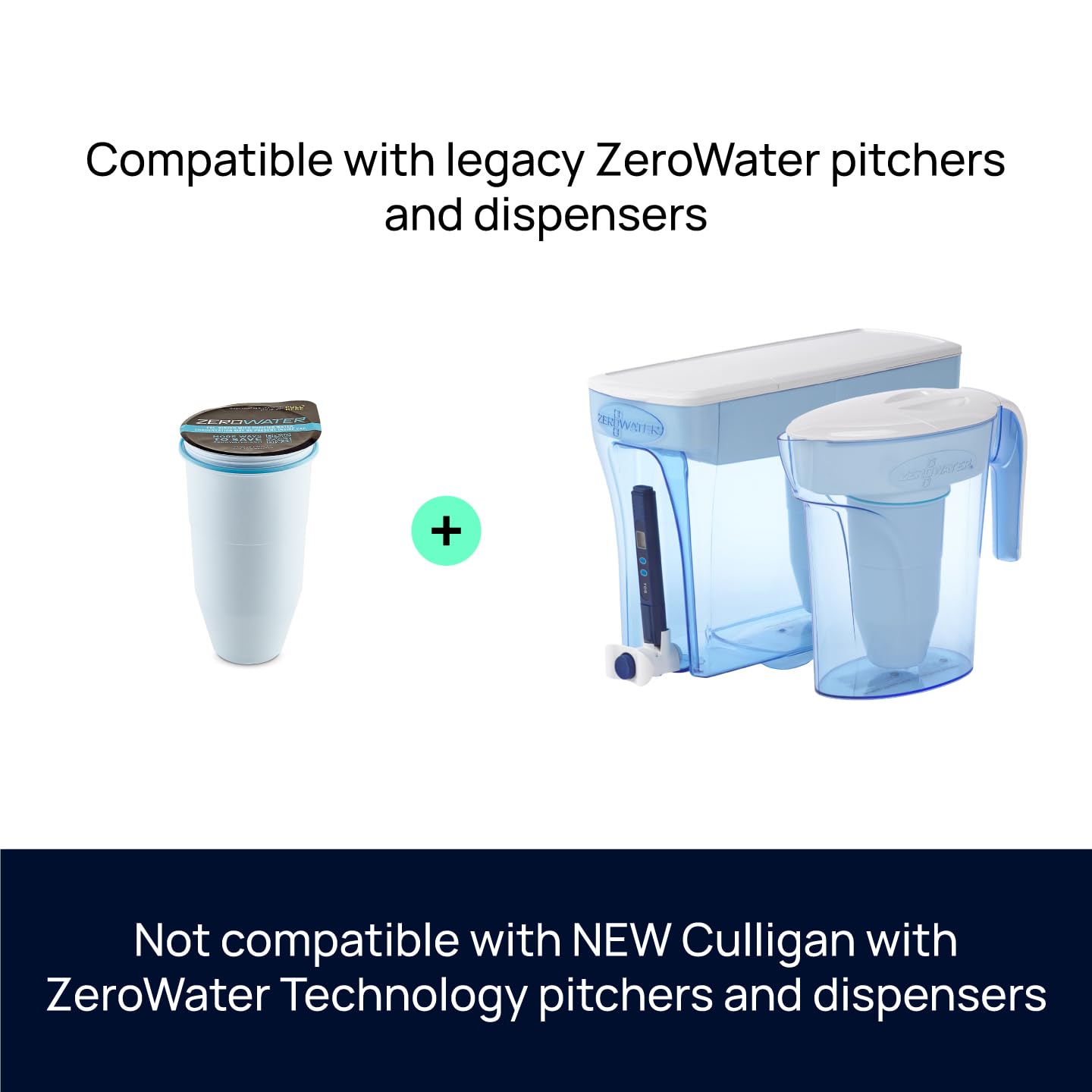 ZeroWater IAPMO-certified badge indicates official safety standards.