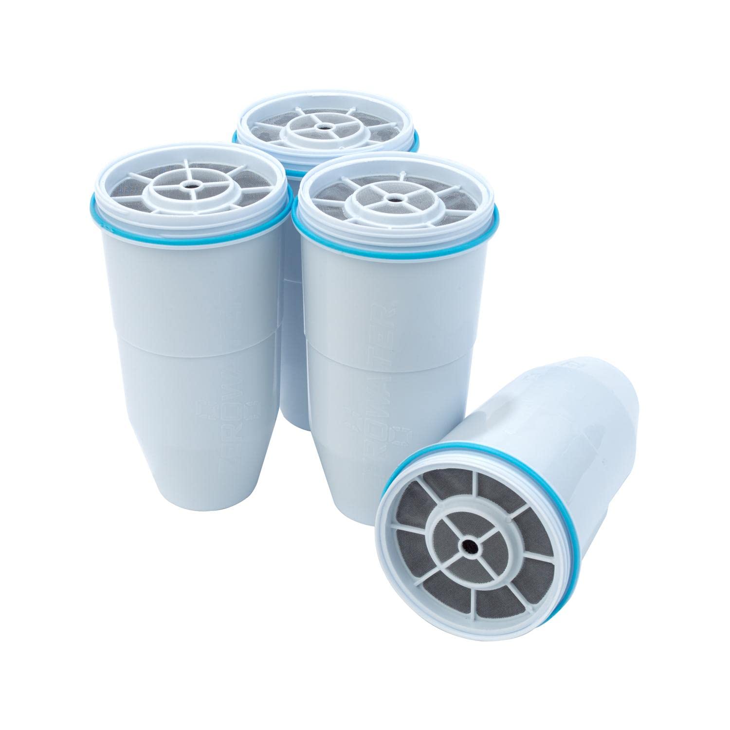 ZeroWater ZR-004 four-pack front view, replacement filters for cleaner tasting water.