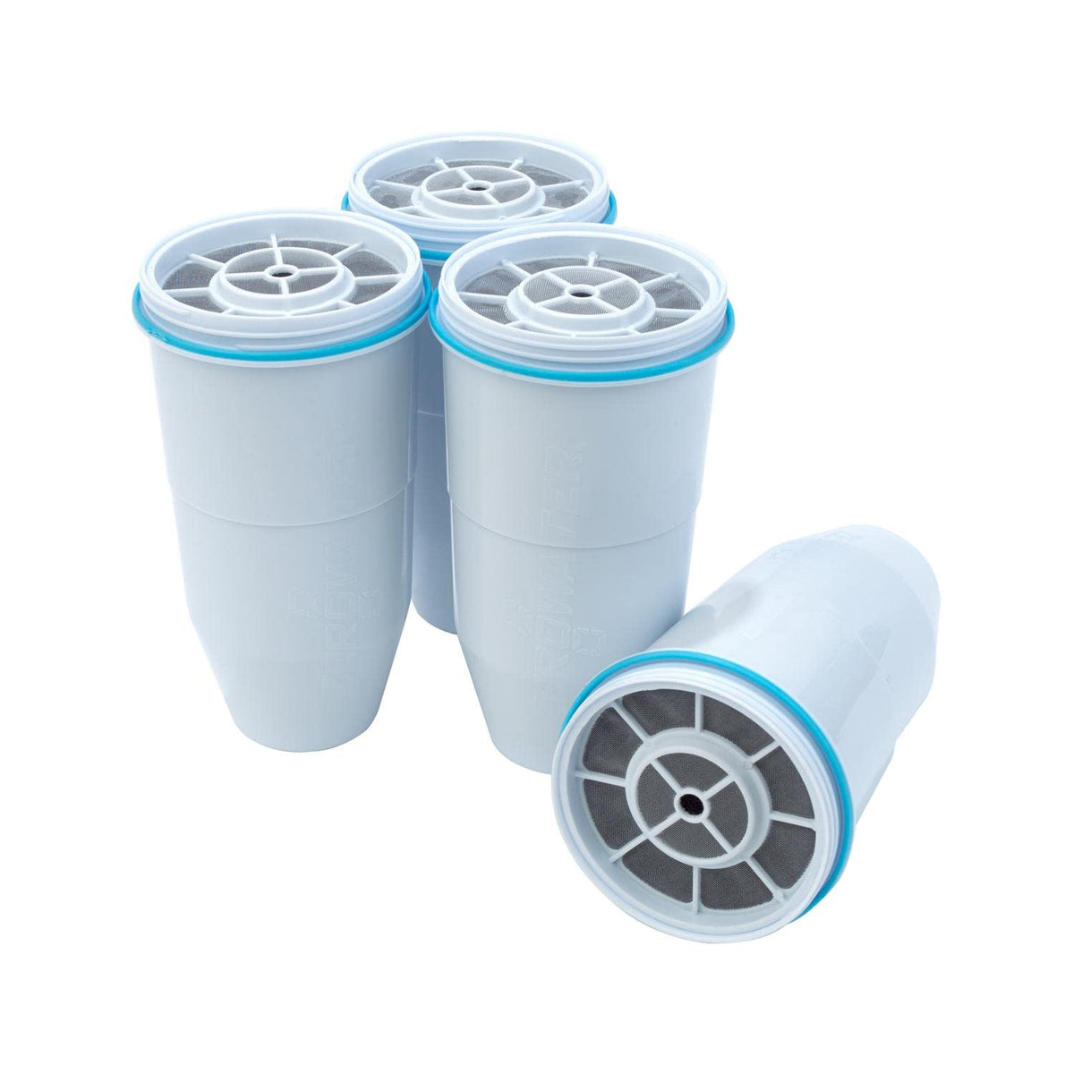 ZeroWater ZR-004 four-pack front view, replacement filters for cleaner tasting water.