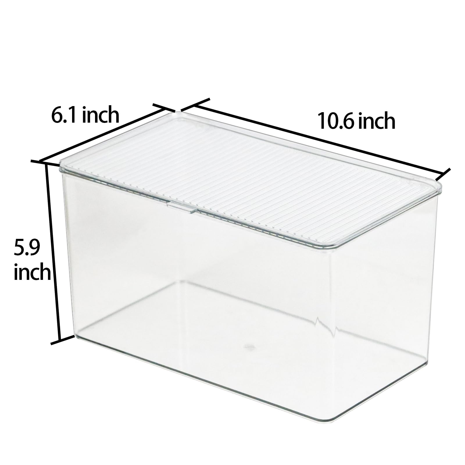 ZEXALOR clear bin demonstrates stackable design for flexible room setup.