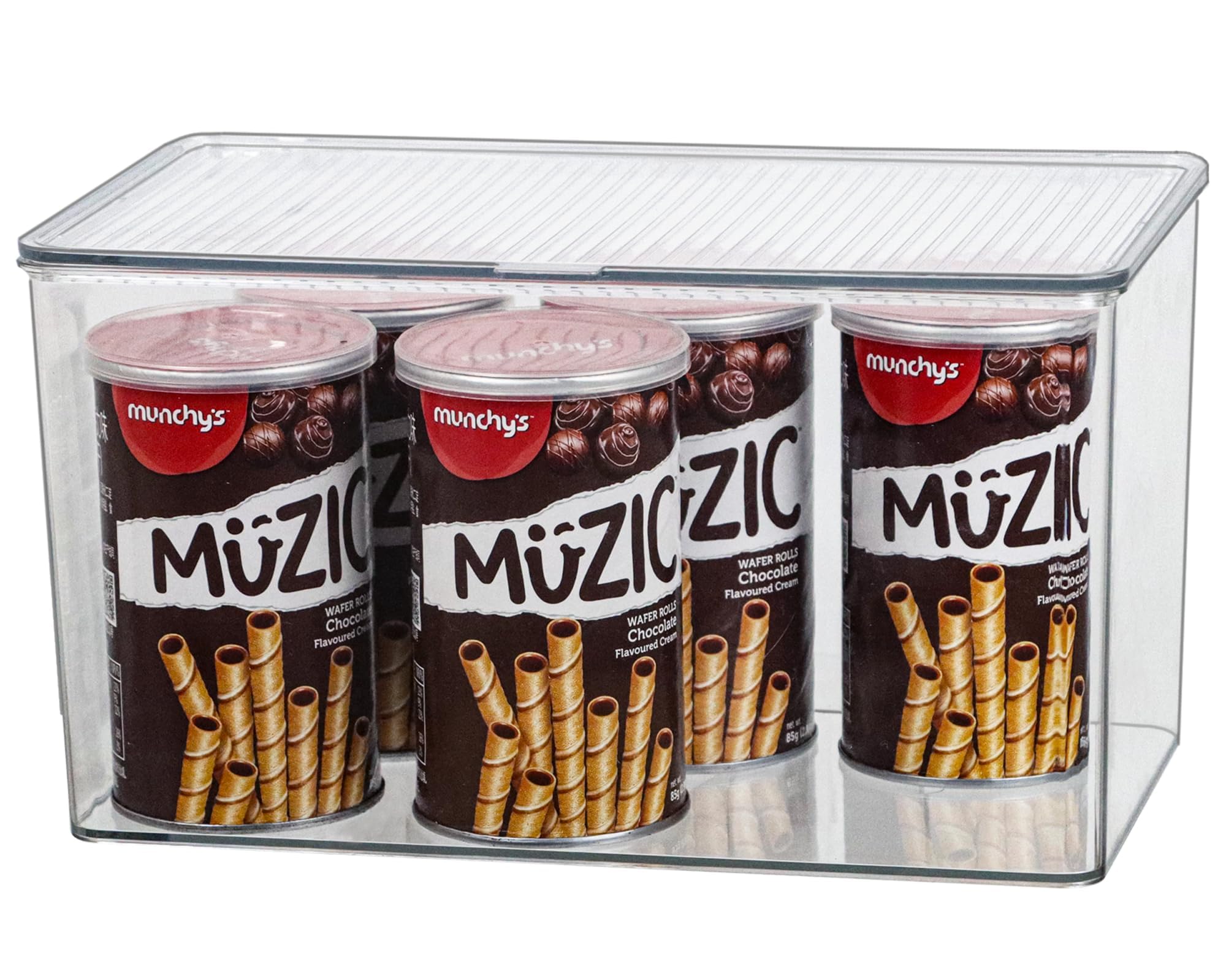 ZEXALOR clear bin features sturdy construction for daily use.