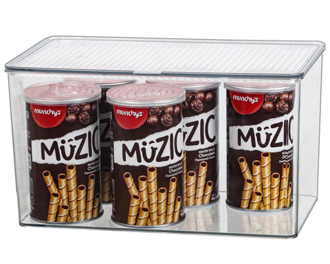 ZEXALOR clear bin features sturdy construction for daily use.