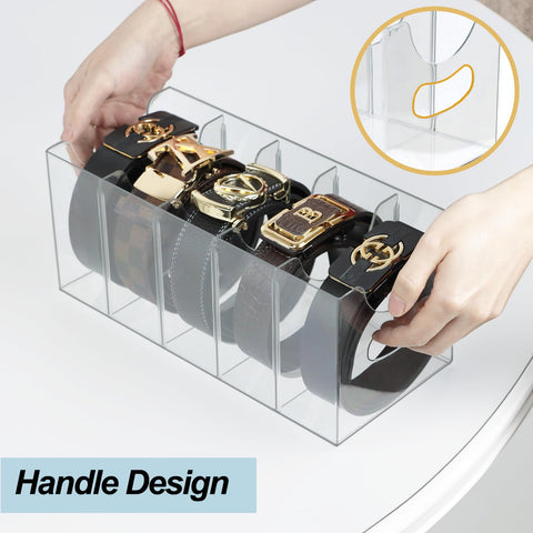 ZEXALOR clear display case keeps belts visible and easy to grab