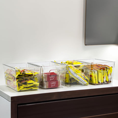 ZEXALOR clear storage bin easy to clean after daily use.