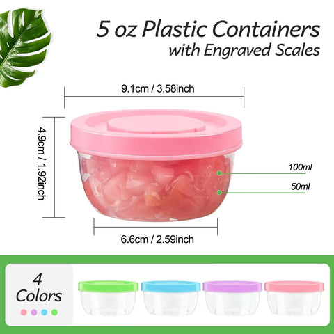 Zezzxu reusable plastic deli containers for meal prep.