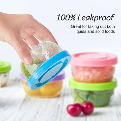 Zezzxu writable lids for labeling contents and dates.