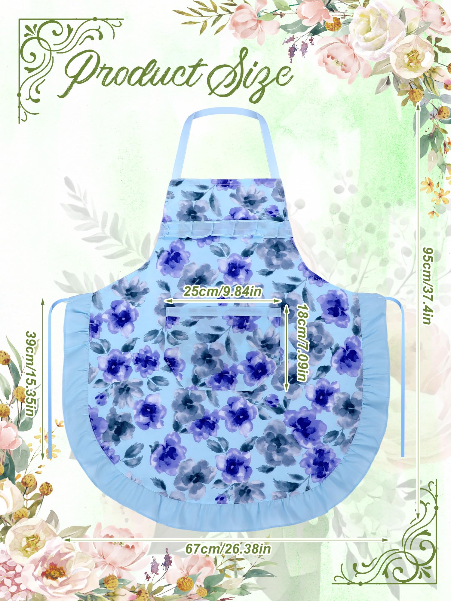 Zhanmai kitchen apron cotton-poly blend for durability and comfort.