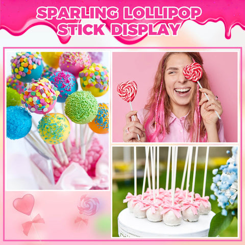 ZHBDMGK cake pop kit contents include sticks, bags, and ties for ready-to-wrap treats.