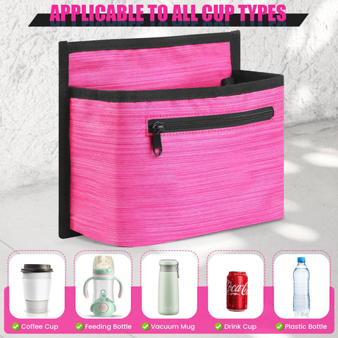 ZHCHG travel drink carrier mounted on luggage handle enables quick coffee grabs.