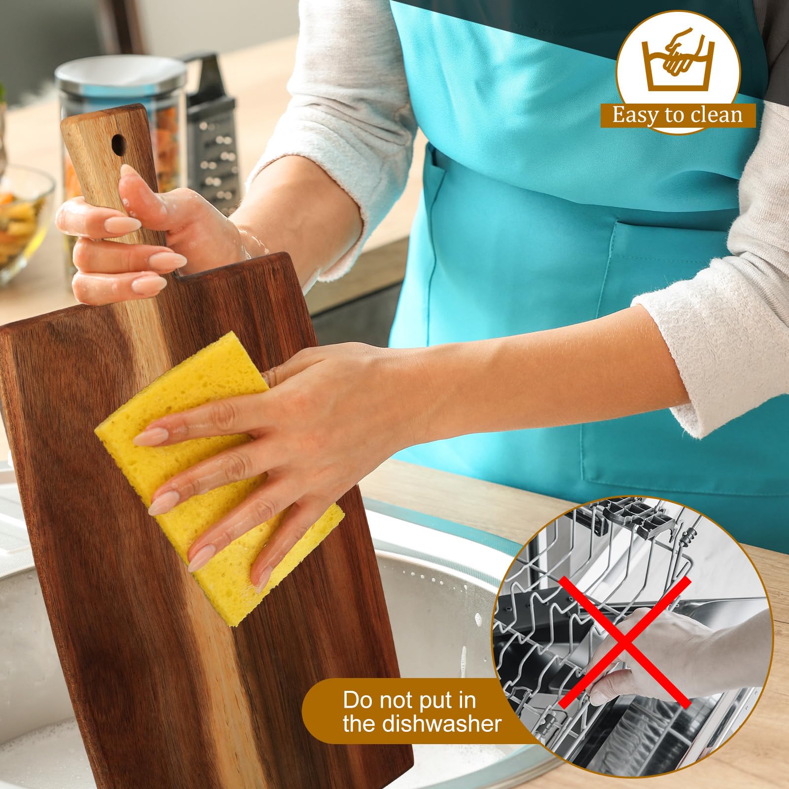 Zhehao decorative acacia board for kitchen and dining display