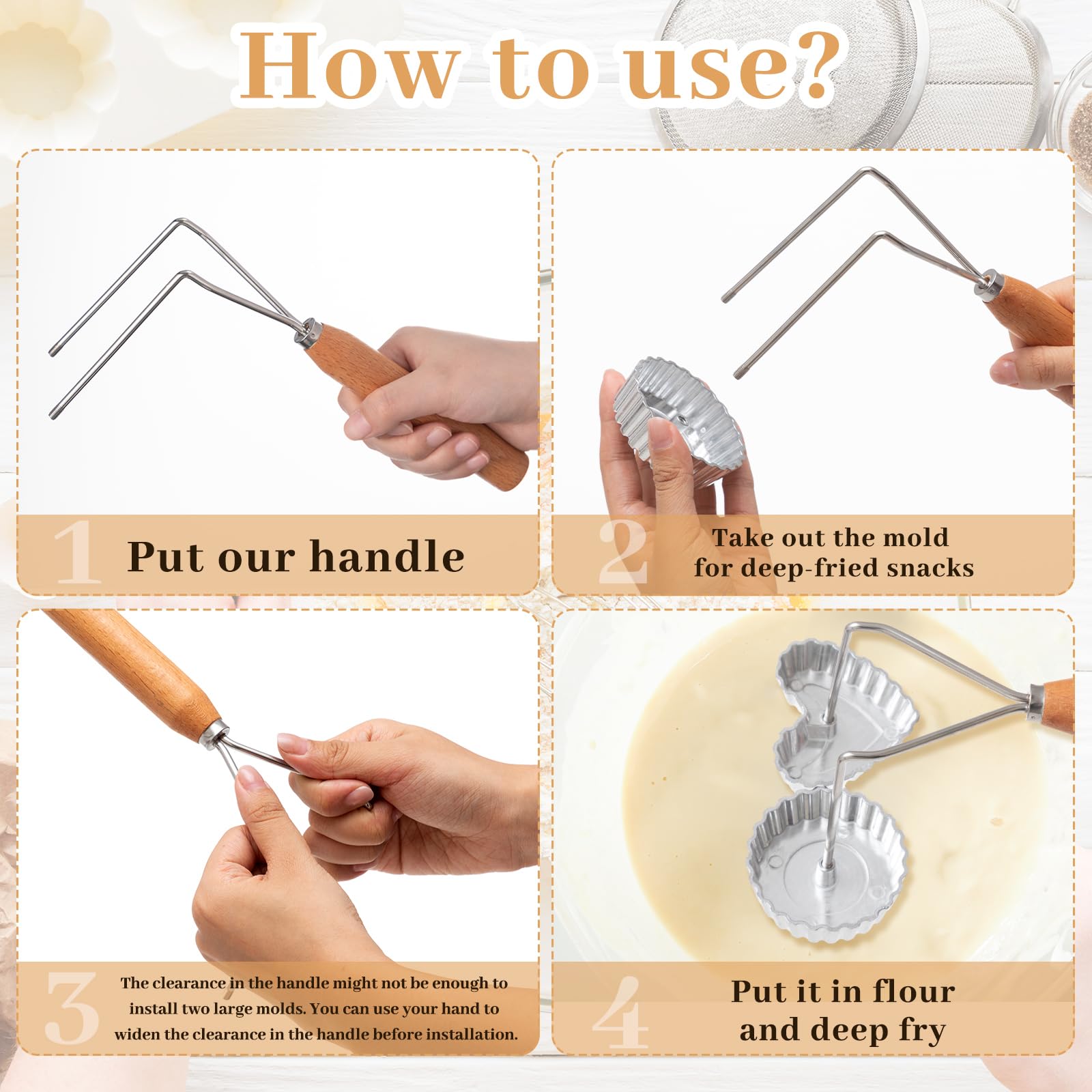 Zhehao rosette set wooden grip handle stays cool during shaping.
