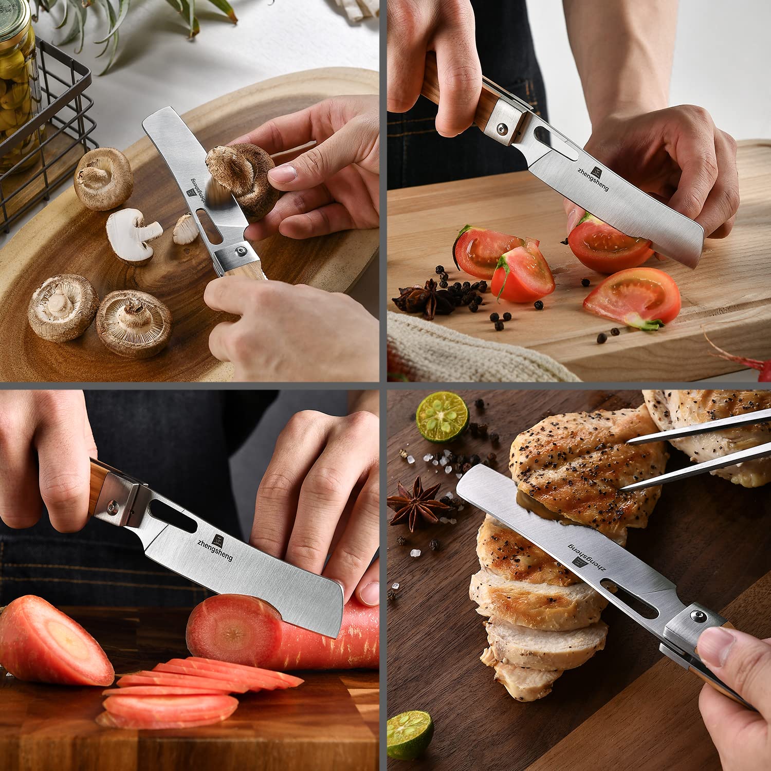 ZhengSheng folded knife demonstrates compact size for travel