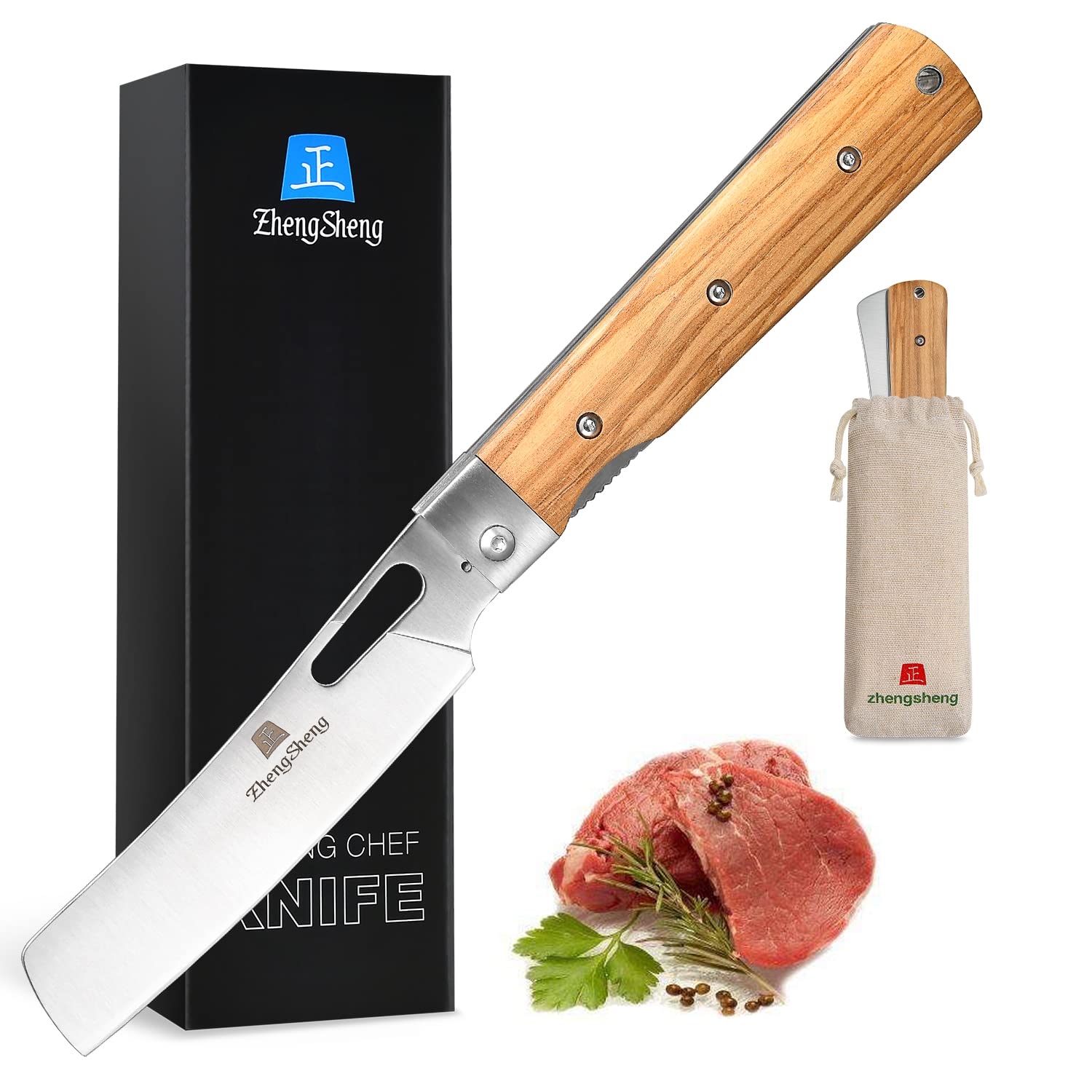 ZhengSheng natural olive wood grip provides steady control