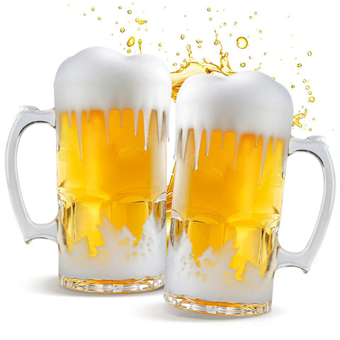 ZHENGYAOYANG 34oz beer mug with handle, ideal for sharing large cold pours.