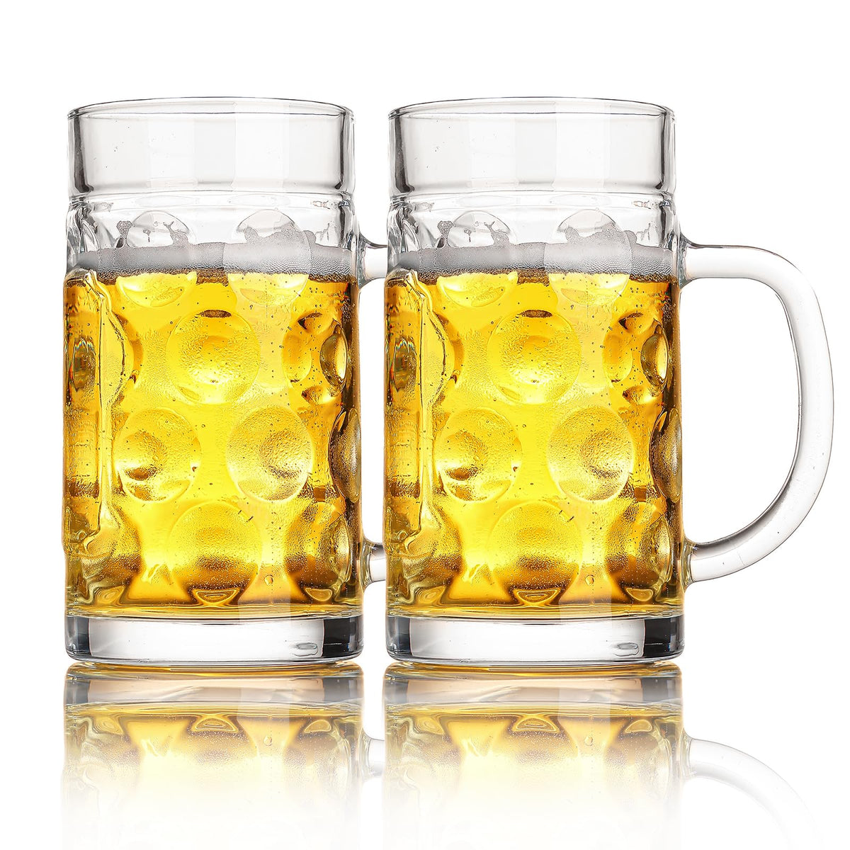 ZHENGYAOYANG freezer beer mug with handle offers sturdy grip and 20 oz capacity.