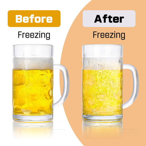 ZHENGYAOYANG freezer mug clear glass showcases drink color and volume at a glance.