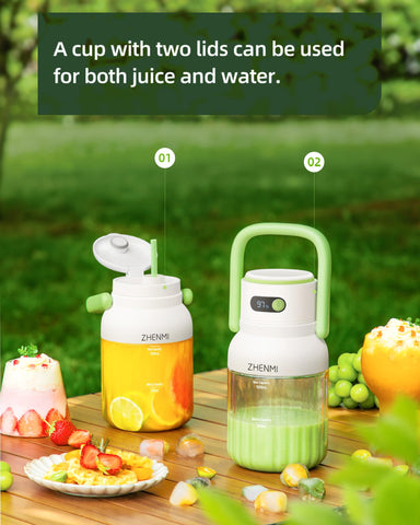 ZHENMI USB-C rechargeable blender with flexible charging options.